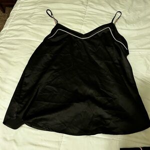 Black satin pajama set